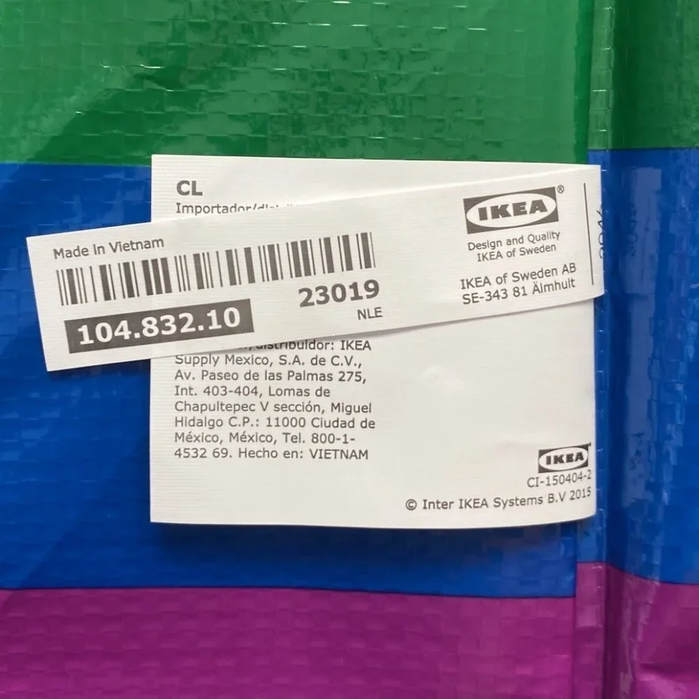 IKEA Rainbow Reusable Shopping Large Tote Bag